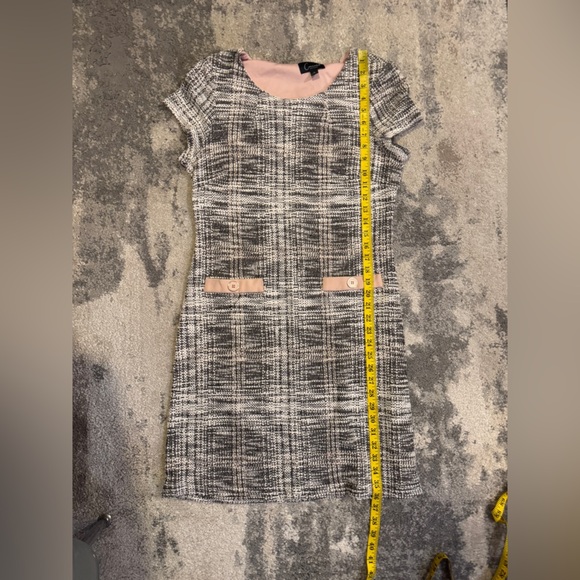 Connected Apparel Black and White Tweed Dress - Picture 6 of 6